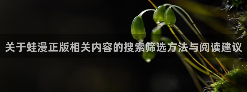 梦漫漫画软件怎么样：关于蛙漫正版相关内容的搜索筛选方法与阅读建议